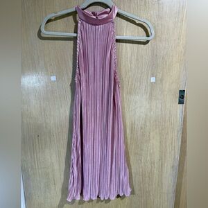 SHEIN Pink Pleated Dress